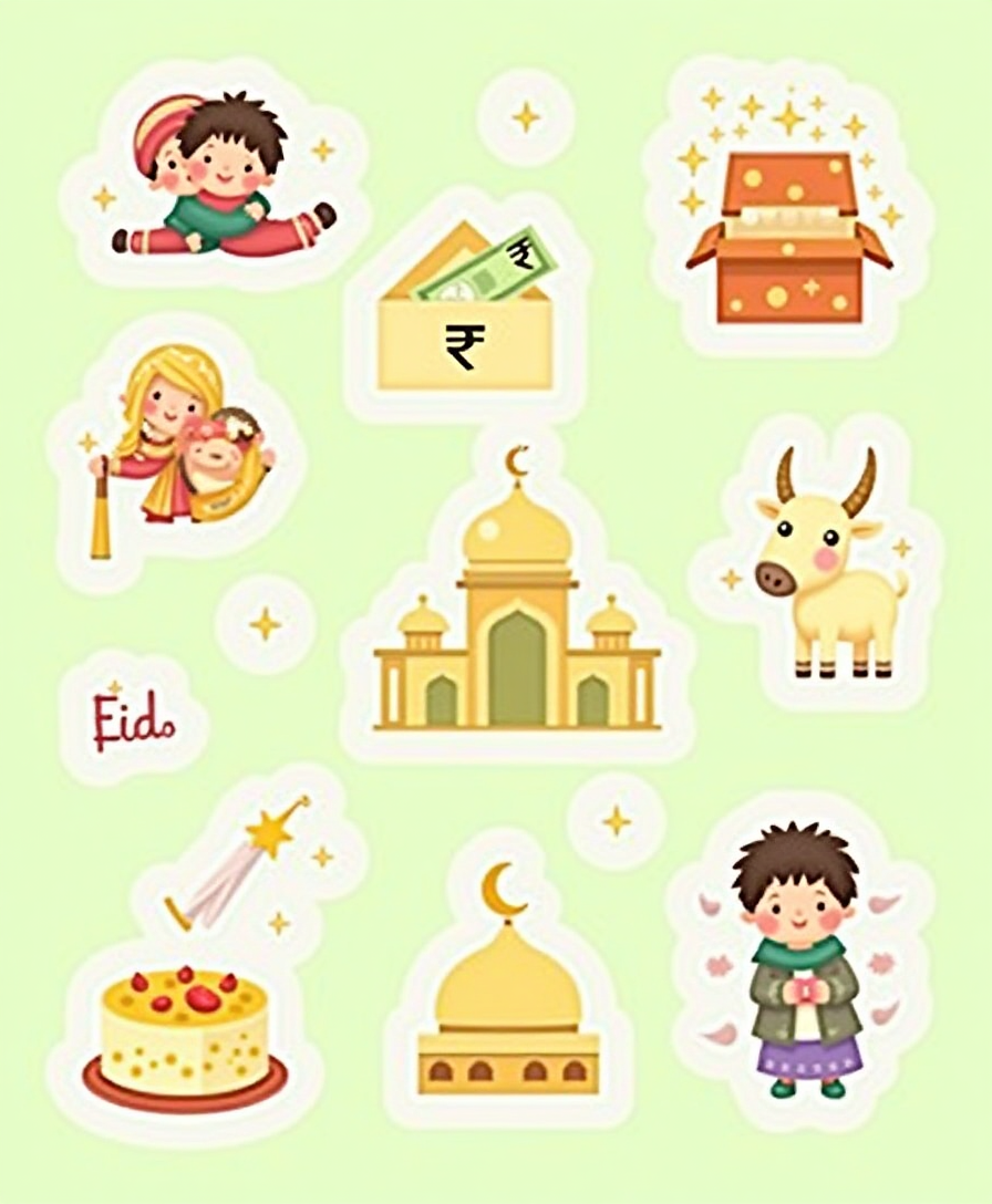 Eid Blessings - Sticker Sheet v5